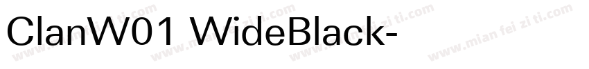 ClanW01 WideBlack字体转换